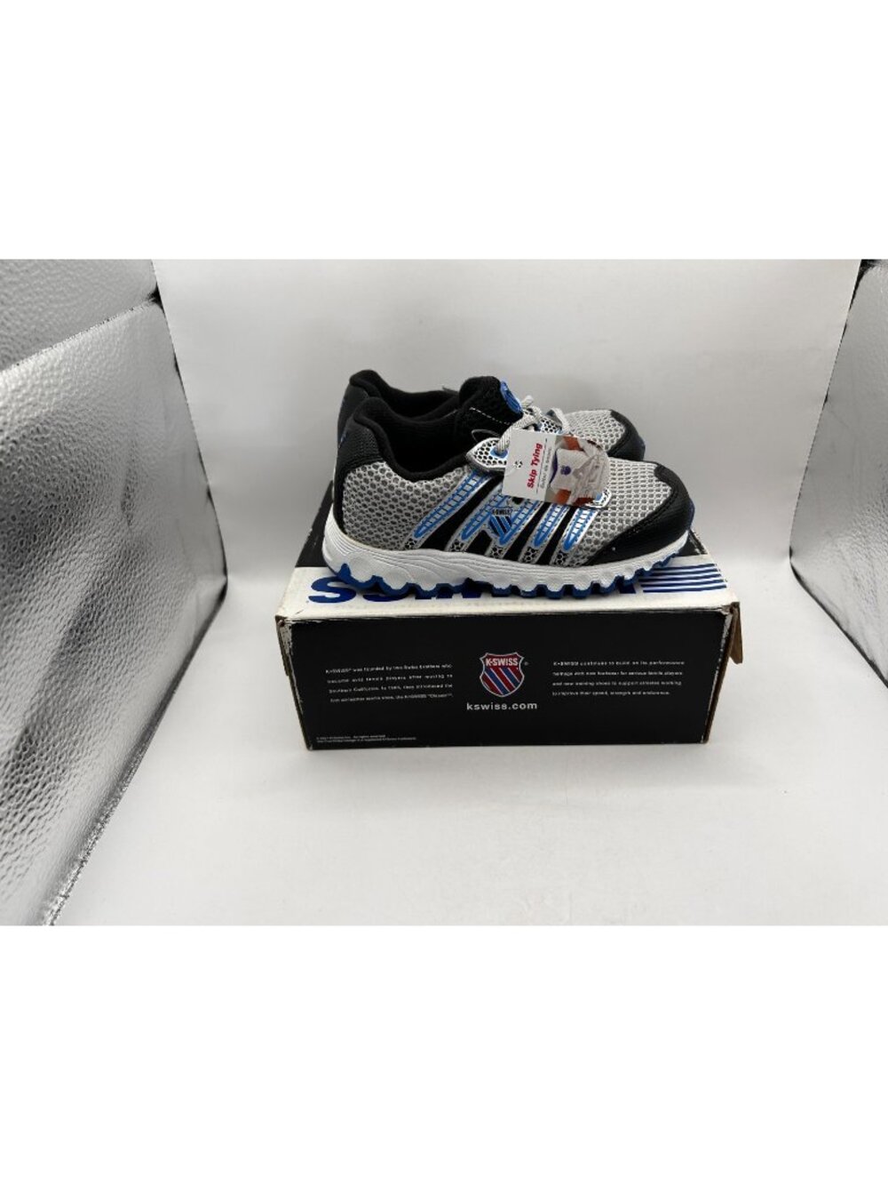K-Swiss Infants' Tubes Run 100 VLC Size 8 Toddler  New Gray Black Blue